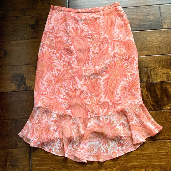 Vintage Banana Republic Patterned Y2K Midi Skirt - Picture 6 of 14